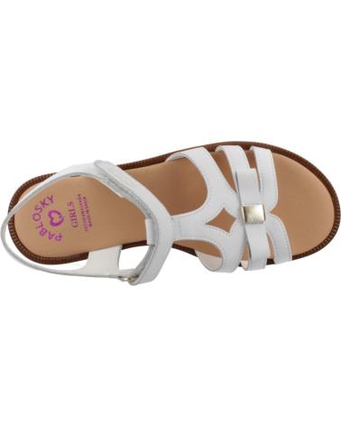 PABLOSKY SANDALIAS NINA MODELO 438600P COLOR  BLANCO