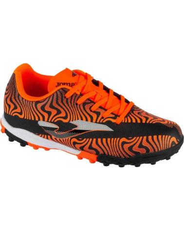 JOMA EVOLUTION JR 2501 TF TURF MULTI-STUD FOOTBALL BOOTS BLACK ORANGE 2501