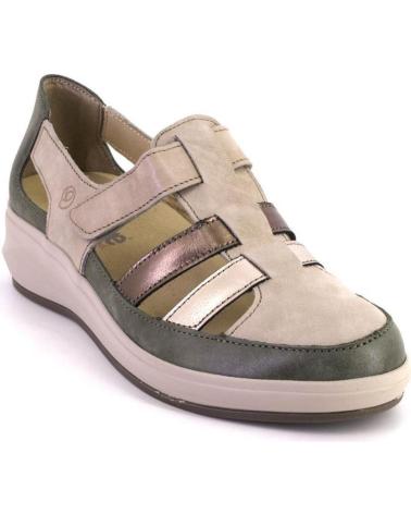 Sapatos SUAVE  de Mulher 3409 ZAPATOS DE MUJER PIEL  BEIGE Y VERDE