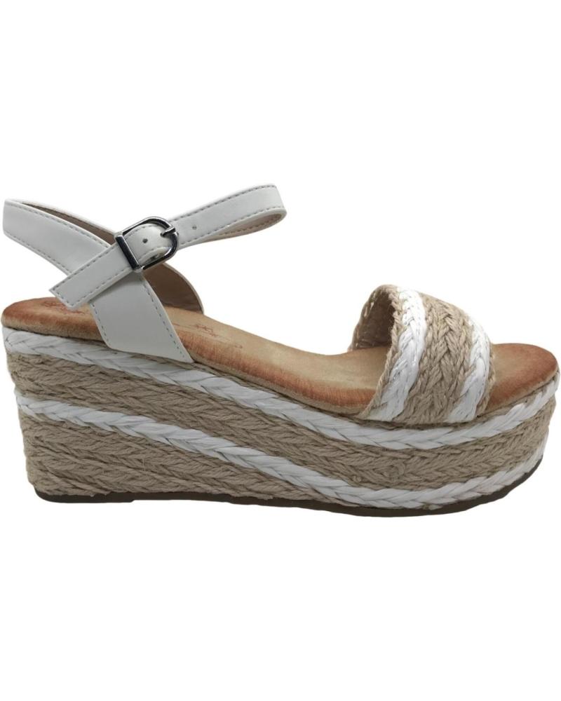 Sandalias MANDARINA  de Mujer SANDALIA PLATAFORMA ESPARTO MUJER SHOES 938DF  BLANCO