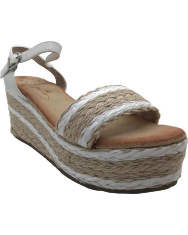 Sandalias MANDARINA  de Mujer SANDALIA PLATAFORMA ESPARTO MUJER SHOES 938DF  BLANCO