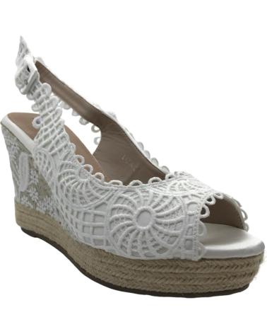 Sandalias MANDARINA  de Mujer ESPARTENAS CUNA NOVIA LIDIA  BLANCO