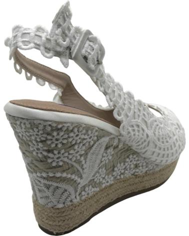 Sandalias MANDARINA  de Mujer ESPARTENAS CUNA NOVIA LIDIA  BLANCO
