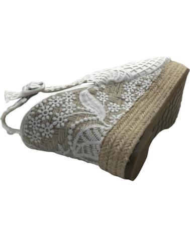 Sandalias MANDARINA  de Mujer ESPARTENAS CUNA NOVIA LIDIA  BLANCO