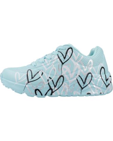 SKECHERS UNO LITE METALLIC TQMT - ZAPATILLAS CON CORAZONES AZULES TQMT