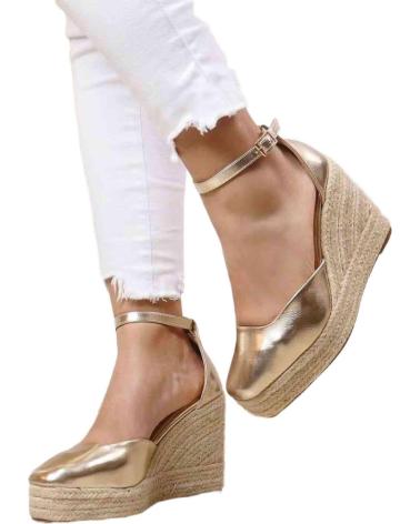 Zapatos de cuña L&R SHOES  de Mujer LR SHOES 5119 ALPARGATAS DE ESPARTO PARA MUJER  ORO