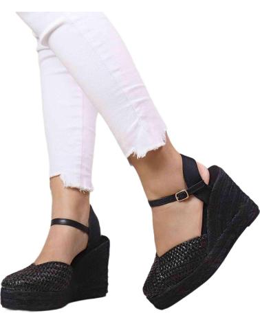 Sandali L&R SHOES  per Donna LR SHOES 5109 ALPARGATAS DE ESPARTO PARA MUJER  NEGRO