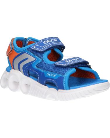 boy Sandals GEOX J25GGA 014BU J SANDAL WROOM C0685 ROYAL-ORANGE AZUL