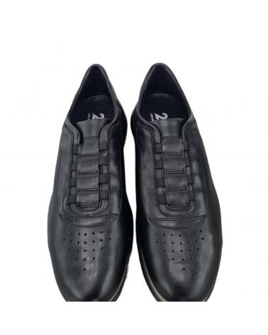 Chaussures 24 HORAS  pour Homme ZAPATO PIEL NEGRO SPORT CONFORT  MISSOURI-C NEGRO-NEGRO