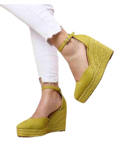 Sandalias L&R SHOES  de Mujer LR SHOES 5119 ALPARGATAS DE ESPARTO PARA MUJER  LIMON