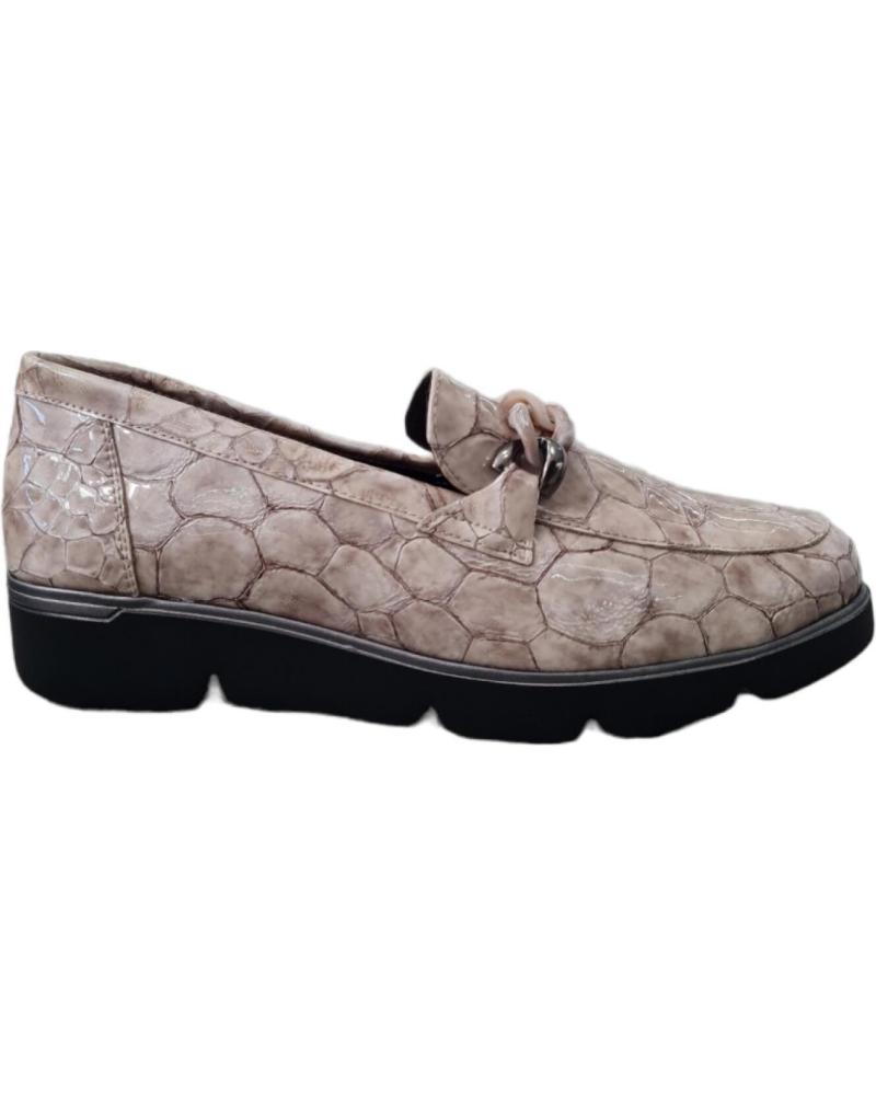 Chaussures 24 HORAS  pour Femme ZAPATOS MOCASIN PIEL BEIGE CONFORT  TAS-S LINO