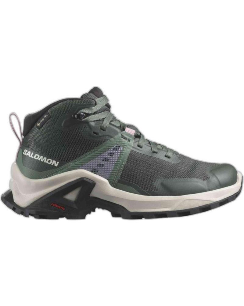 Deportivas SALOMON  de Mujer y Niño ZAPATILLAS X RAISE MID GTX PARA NINOS UNISEX EN COLOR  VERDE