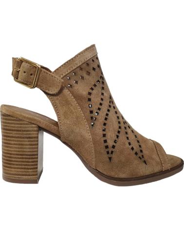 Sandalias ALPE  de Mujer SANDALIA ABOTINADA DE PIEL DE SERRAJE CON TACON  CUERO