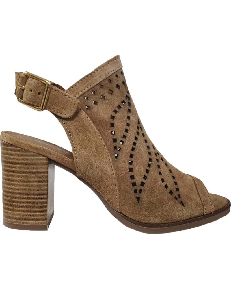 Sandalias ALPE de Mujer SANDALIA ABOTINADA DE PIEL DE SERRAJE CON TACON CUERO Sandalias ALPE de Mujer SANDALIA ABOTINADA DE PIEL DE SERRAJE CON TACON CUERO