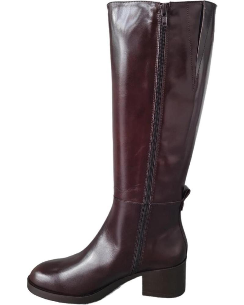 BOTAS ALTAS MUJER WONDERS - Bota marrón tacón cómodo