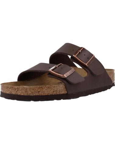 Woman and Man Sandals BIRKENSTOCK 51701 ARIZONA BF  DARK BROWN
