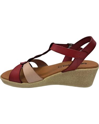 Sandalias CALZADOMANIA  de Mujer SANDALIA DE PIEL  ROJO