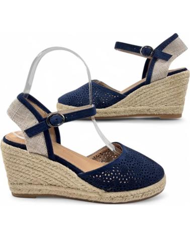 Sandales TIMBOS  pour Femme SANDALIA CUNA ESPARTO MUJER MARINO 131167  AZUL