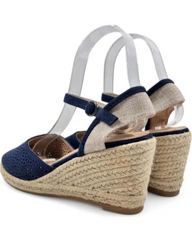 Sandales TIMBOS  pour Femme SANDALIA CUNA ESPARTO MUJER MARINO 131167  AZUL