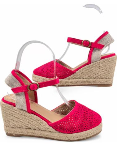 Sandales TIMBOS  pour Femme SANDALIA CUNA ESPARTO MUJER BUGANVILLA 131166  VARIOS COLORES