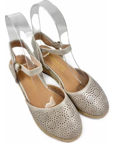 Sandales TIMBOS  pour Femme SANDALIA CUNA ESPARTO MUJER PLATINO 131165  VARIOS COLORES