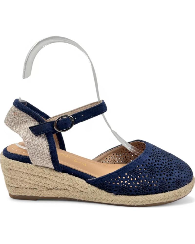 Sandales TIMBOS  pour Femme SANDALIA CUNA ESPARTO MUJER MARINO 131164  AZUL