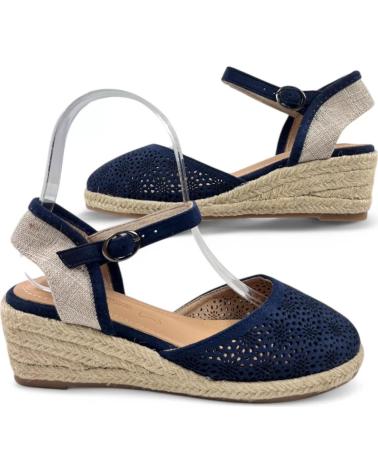 Sandales TIMBOS  pour Femme SANDALIA CUNA ESPARTO MUJER MARINO 131164  AZUL