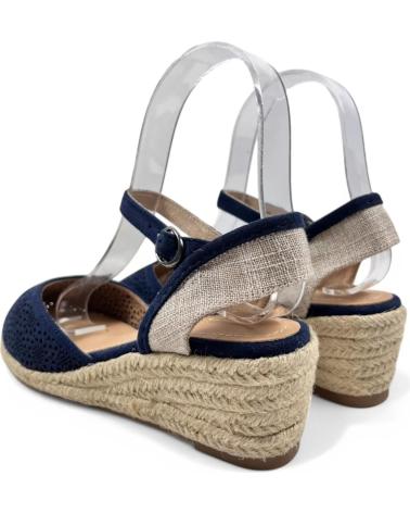 Sandales TIMBOS  pour Femme SANDALIA CUNA ESPARTO MUJER MARINO 131164  AZUL