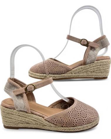 Sandales TIMBOS  pour Femme SANDALIA CUNA ESPARTO MUJER 131163  BEIGE