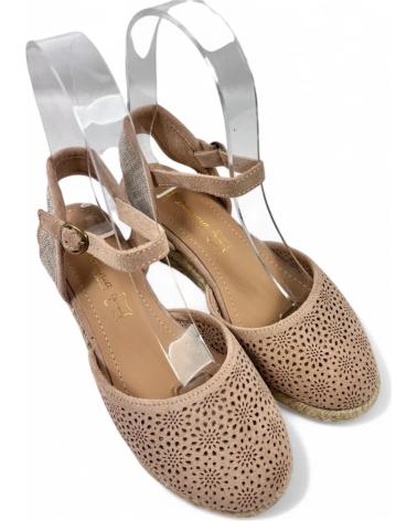 Sandales TIMBOS  pour Femme SANDALIA CUNA ESPARTO MUJER 131163  BEIGE