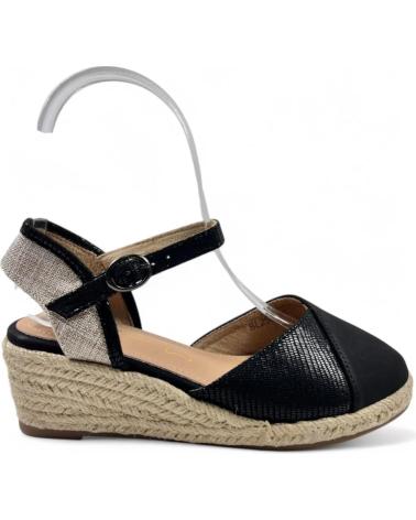 Sandales TIMBOS  pour Femme SANDALIA CUNA ESPARTO MUJER 131160  NEGRO