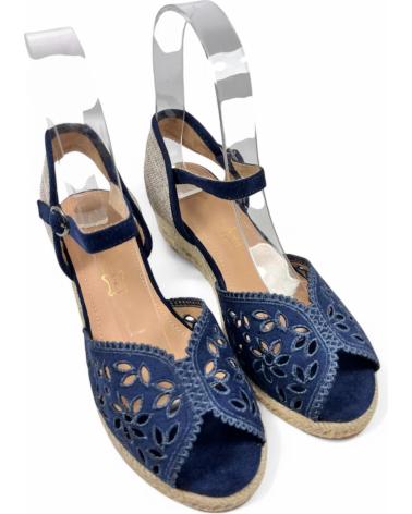 Sandales TIMBOS  pour Femme SANDALIA CUNA ESPARTO MUJER MARINO 131158  AZUL
