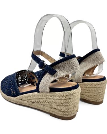 Sandales TIMBOS  pour Femme SANDALIA CUNA ESPARTO MUJER MARINO 131158  AZUL