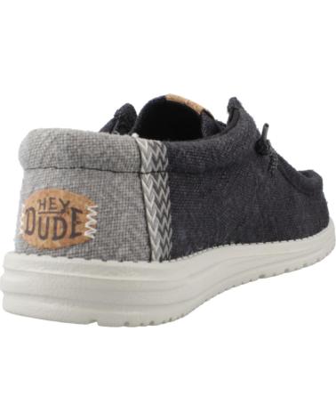HEY DUDE INFORMALES HOMBRE MODELO WALLY JUTE COLOR NEGRO BLGRGR