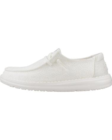 Woman shoes HEY DUDE ZAPATOS CASUAL MUJER MODELO WENDY EYELET LACE COLOR BLANCO W  WHITE