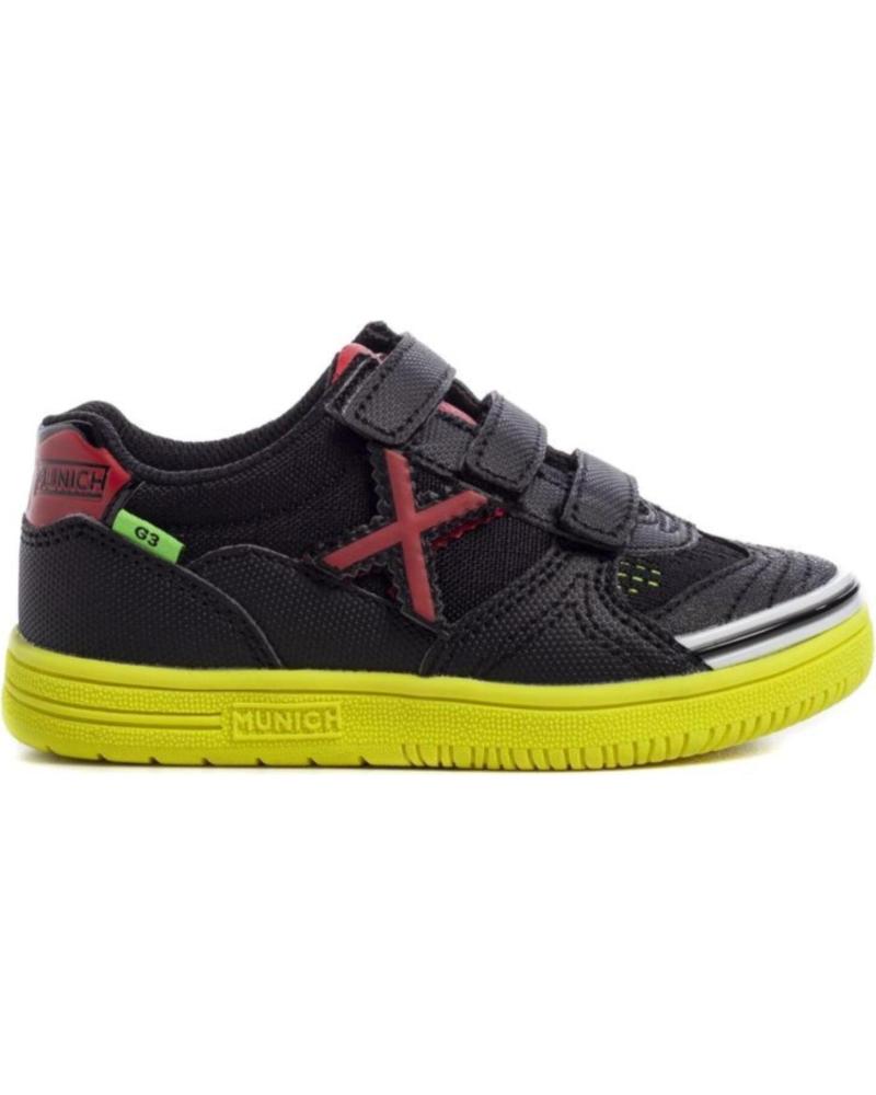 Sportif MUNICH  pour Fille et Garçon G-3 ZAPATILLAS JUNIOR  NEGRO