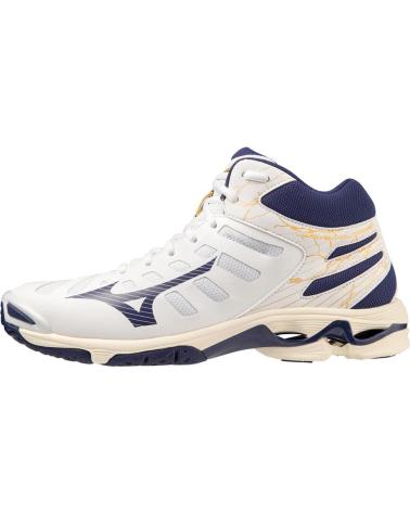 Sneaker MIZUNO  für Herren und Mädchen und Junge ZAPATILLAS BALONMANO- VOLEY WAVE VOLTAGE MID  BLANCO