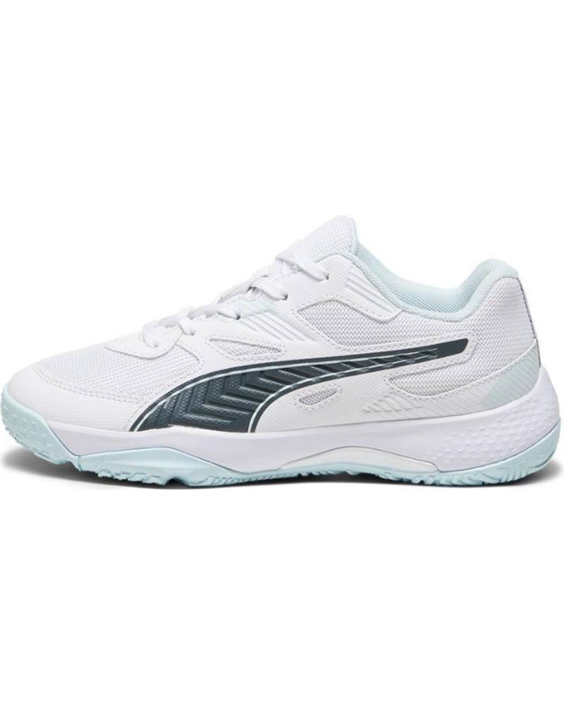 Sportif PUMA  pour Femme et Fille et Garçon ZAPATILLAS BALONMANO SOLARFLASH JUNIOR II  BLANCO