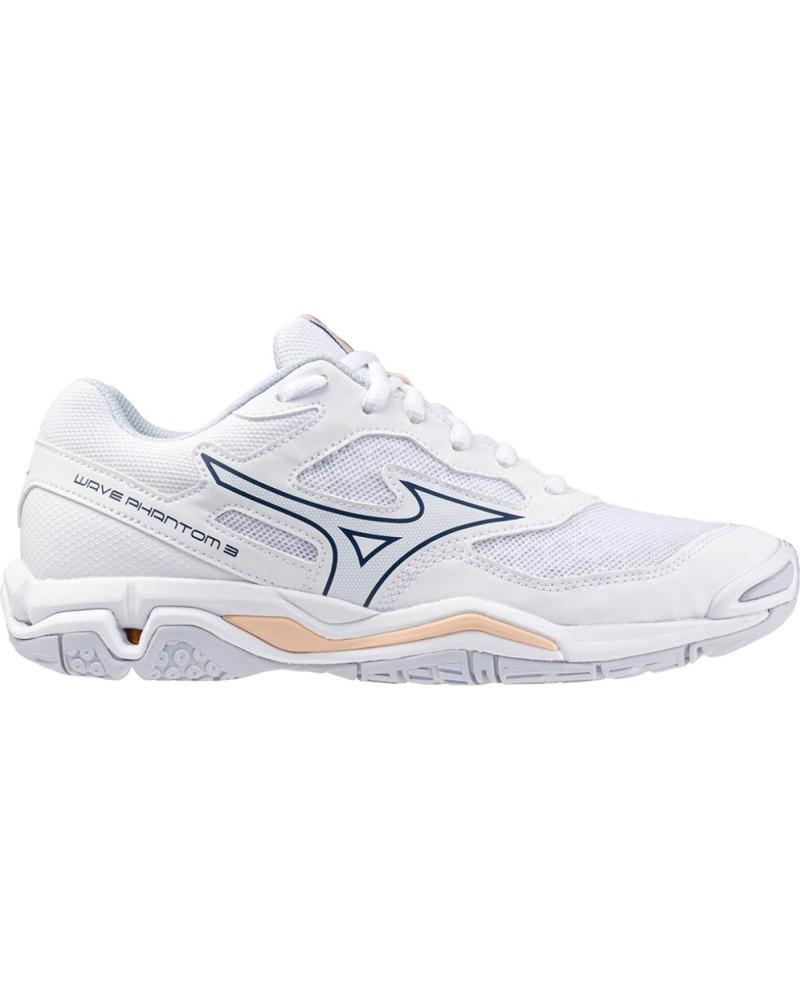 Sneaker MIZUNO  für Damen und Mädchen und Junge ZAPATILLAS BALONMANO-VOLEY WAVE PHANTOM 3  BLANCO