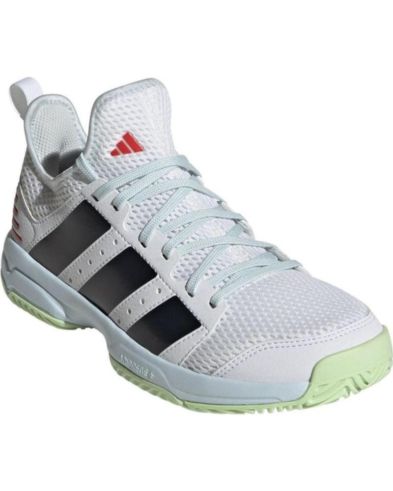 girl and boy Trainers ADIDAS ZAPATILLAS STABIL JR BALONMANO-VOLEY  BLANCO