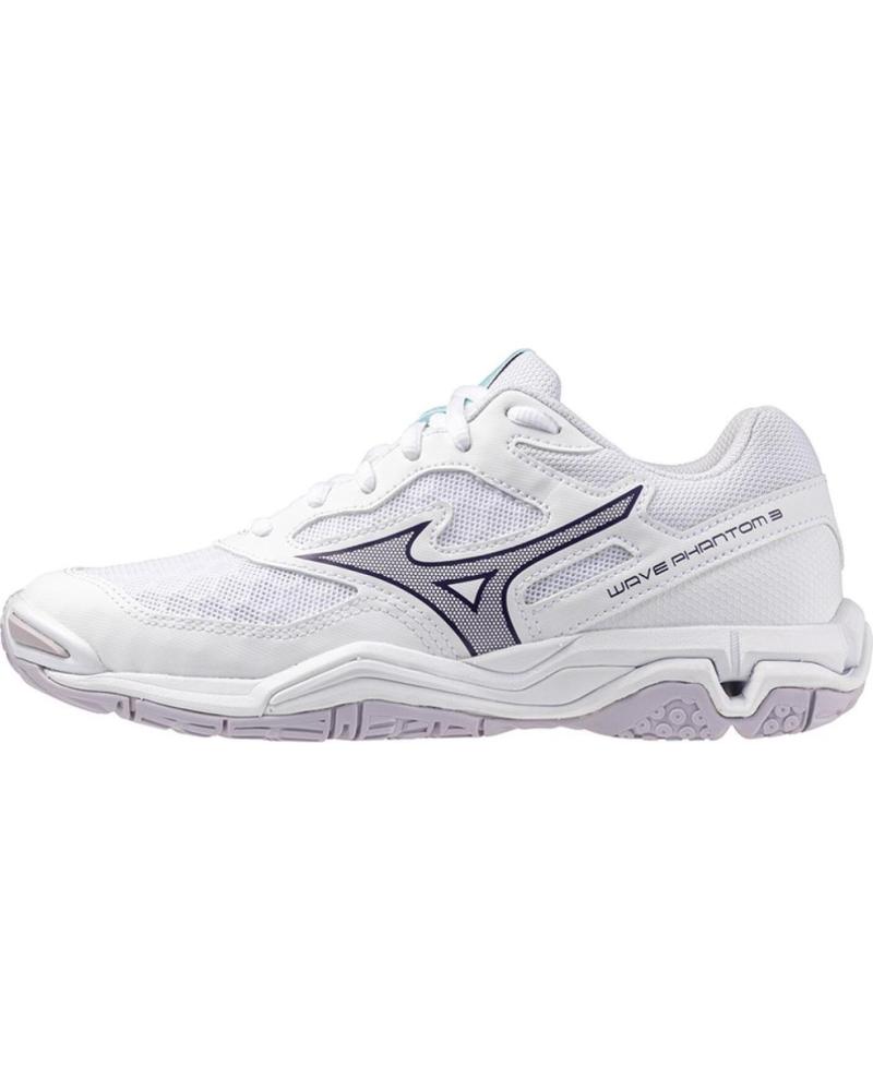 Sneaker MIZUNO  für Damen und Mädchen und Junge ZAPATILLAS BALONMANO WAVE PHANTOM 3  BLANCO