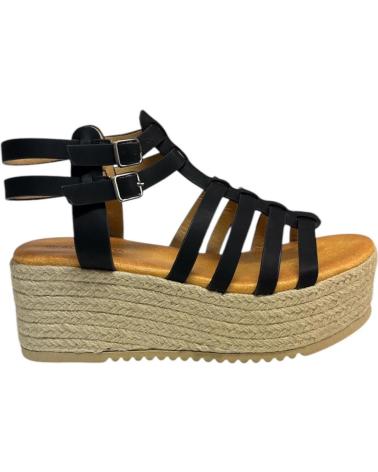 Sandalias CALZADOMANIA  de Mujer SANDALIA CUNA ROMANA  NEGRO