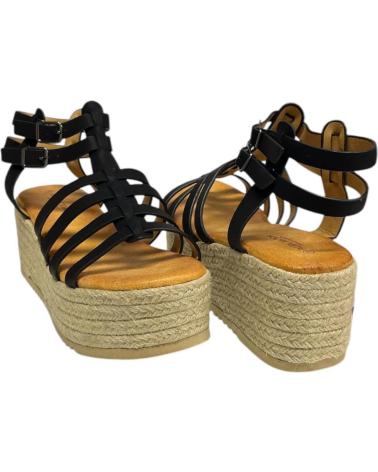 Sandalias CALZADOMANIA  de Mujer SANDALIA CUNA ROMANA  NEGRO