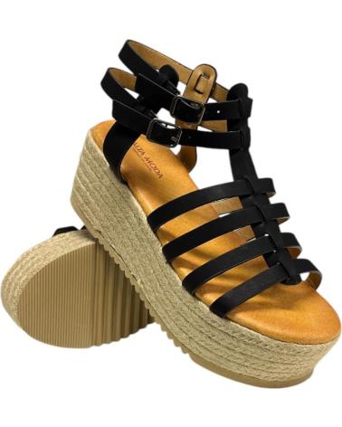 Sandalias CALZADOMANIA  de Mujer SANDALIA CUNA ROMANA  NEGRO