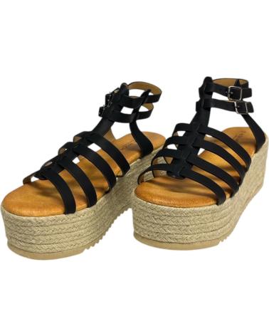 Sandalias CALZADOMANIA  de Mujer SANDALIA CUNA ROMANA  NEGRO