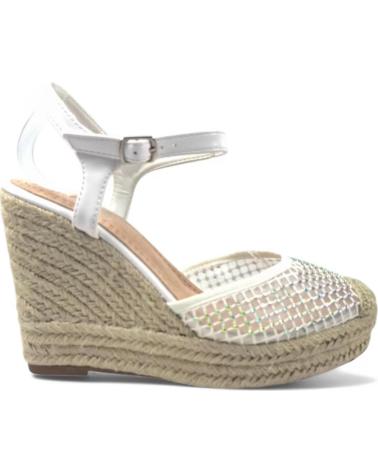 Sandales TIMBOS  pour Femme SANDALIA CUNA ESPARTO NOVIA 131175  BLANCO