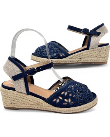 Sandales TIMBOS  pour Femme SANDALIA CUNA ESPARTO MUJER MARINO 131158  AZUL