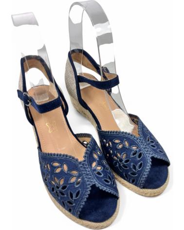Sandales TIMBOS  pour Femme SANDALIA CUNA ESPARTO MUJER MARINO 131158  AZUL