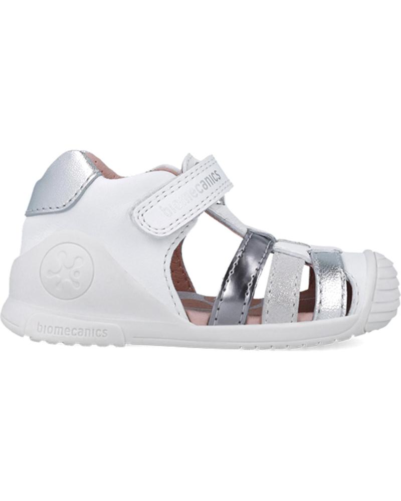 Sandales BIOMECANICS  pour Fille SANDALIAS PARA CHICA 252104 CASUAL TIRAS  BLANCOPLATAB313