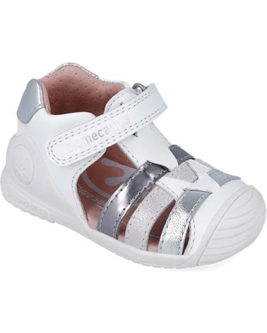 Sandales BIOMECANICS  pour Fille SANDALIAS PARA CHICA 252104 CASUAL TIRAS  BLANCOPLATAB313